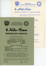 DDR Rennprogramm 6. AUTO-CROSS Weigsdorf-Köblitz 8. Sept. 1984 ADMV SELTEN (P254
