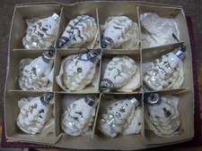 11 alte Christbaum-Kugeln Zapfen Glas Lauscha ? ca. 6,5 cm hoch