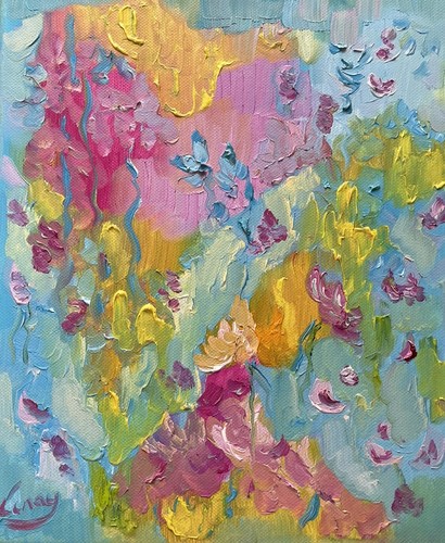 ölbild gemälde blumen - Ölbild,
