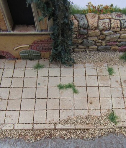 Diorama 5 gehwegplatten - 1:72, diorama: