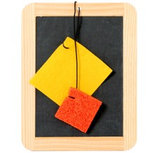 Schiefertafel mit Schwamm & Kreide | Schreibtafel Mal Tafel Kinder Schule NEU