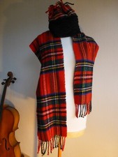 Tartan Wollschal mit passende Mütze, Highland Home, Scottish