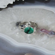 Malachit Ring, 925er Silber