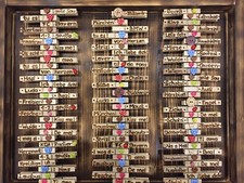 40x  Wiesn Glupperl Tracht Schmuck Oktoberfest Holz Klammer Namensschild München