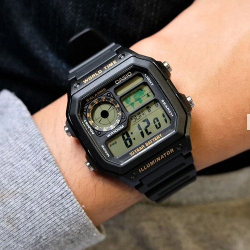 Casio 1200wh 1bv weltzeit - casio, ae-1200wh-1bv