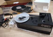 ION Duodeck Plattenspieler mit Kassettendeck USB Converter vintage retro LPs MCs
