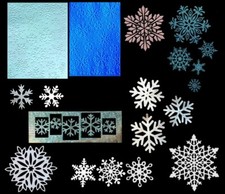 "Schneeflocke &-Kristalle" Weihnachten/ Winter Stanz-/Prägeschablone NEGATIV-Cut