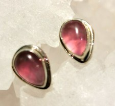 Ohrringe, Ohrstecker mit Rosenquarz, 925er Silber - Rosa - Quarz -