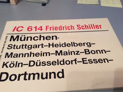 Zuglaufschild 614 friedrich - zuglaufschild, ic