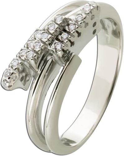 Diamantring weißgold 750 - weißgold,