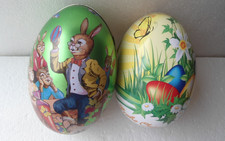 2 Große Oster Blech-Eier