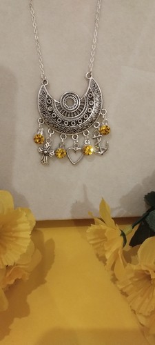 Ausgefallene kette mit gelben - ausgefallene,