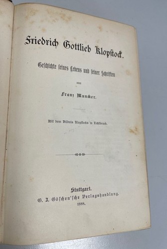 Friedrich gottlieb klopstock - friedrich,