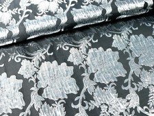 LUREX JACQUARD Stoff Blüten &