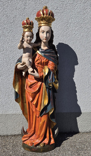 Antike madonna mit kind - madonna,