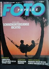 FOTO POPULÄR 8/90, TIPPS SONNENUNTERGÄNGE,CANON EPOCA,METZ 45 CL 4,VIVITAR V 600