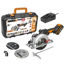 WORX WX531 Akku Hand-Kreissäge 20V Max bürstenloser Motor, 3 Sägeblätter