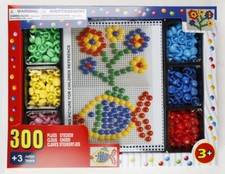 Mosaik-Steckspiel 300 Stecker bunt Steckmosaik Motorik Lernspiel Kinderspielzeug