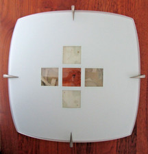 Edle Deckenleuchte weiß Glas