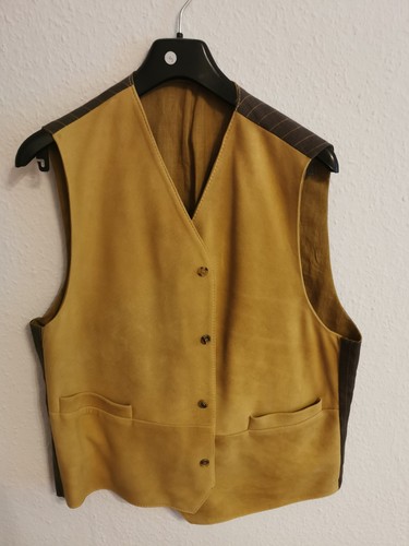 Echte hirschlederweste mit - echte,