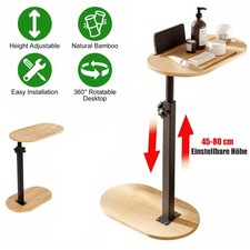 Beistelltisch Höhenverstellbar Couchtisch Sofatisch Nachttisch Badetablett Holz