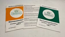 Bedienungsanleitung Warmwasserbereiter 100 L kohlebeheizt Wittigsthal 1996