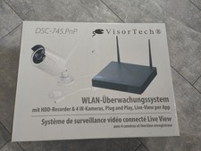 neu VisorTech Funk-Überwachungssystem HDD-Rekorder & 4 Full-HD-IP-Kameras, App