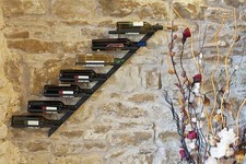 2.Wahl B-Ware Weinregal Metall 100 cm Wand Schwarz Flaschenhalter Diagon  1