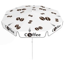 Sonnenschirm Café 3, Kaffee ∅ 180 cm ✓ in Deutschland bedruckt ✓ Rund ✓ Bunt 