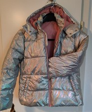 Mädchen Steppjacke silber, Gr.  146/152