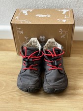 Wildling Shoes Minimalschuh Barfußschuh Arni 24 grau rot Twill robust TOP!