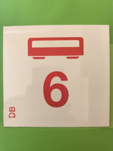 Schild wagennummer 6 - schild,