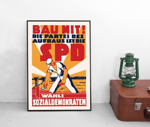 Poster spd wahlplakat - spd, 1946