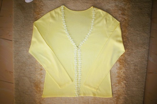 Strickjacke mit perlen - strickjacke,