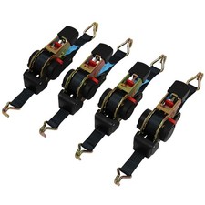 Spanngurt Zurrgurt Automatik 4 er Set 25mm x 3m 300/600 daN mit Spitzhaken 