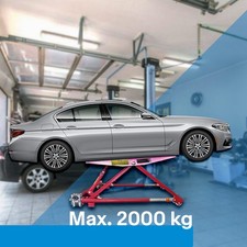Kipphebebühne Kurzhub Wagenheber Mobile Werkstatt PKW Lift 2000kg Rot BITUXX