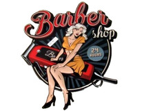 Blechschild Wandbild Barber Shop Friseur Salon 50er Pin Up Retro Vintage XLShape