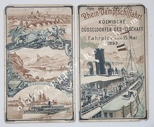 Kölnische Düsseldorfer Gesellschaft Rhein Dampfschiffahrt Fahrplan 1893 Mängel!