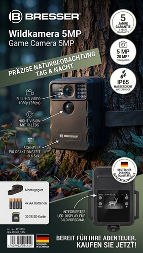 Bresser wildkamera 5mp 20mp - bresser,