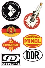 DDR Aufkleber Set Ossi IFA Oldtimer VEB Minol Simson Trabant Wartburg Lada #693