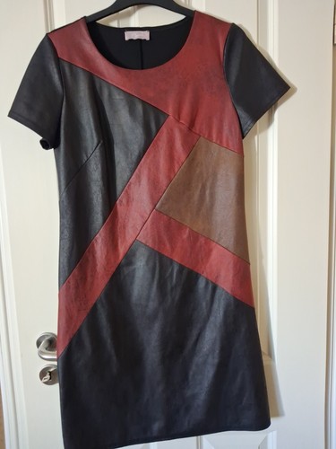 Damenkleid schwarz kunstleder - damenkleid,