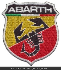 ABARTH Aufnäher Patch Aufbügler Bügelbild Auto Sportwagen Fiat Tuning Italien v1