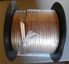 Lautsprecherkabel 2 x 10 mm² Transparent 11,8 Kg