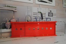 AUTHENTICS® BADEWANNENABLAGE WANNENAUFLAGE ORGANIZER HELLROT  17 x 66 - 90 cm