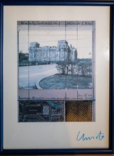 Jeanne Claude und Christo - Wrapped Reichstag - Druck handsigniert 