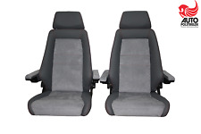2 Recaro Specialist M Leder Alcantara grau neu bezogen mit 4 Armlehnen 
