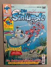 Die Schlümpfe Nr.55 Bastei Comic 1995  mit Poster Spiele Rätsel Geschichten
