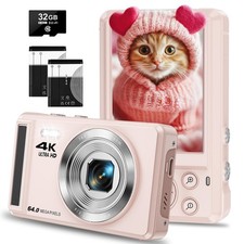 64MP Digitalkamera Fotokamera HD Mini Videokamera 16X Zoom Camera mit 32GB Karte