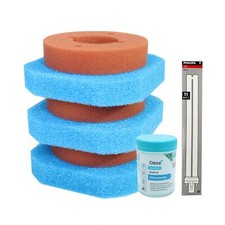 Oase Wartungspaket für Oase Filtoclear 6000 - Schwammset + Lampe + Filterstarter