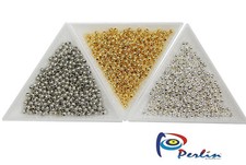1500 Metallperlen Set Spacer Zwischenteile Schmuckherstellung 2mm Gold Silber 
